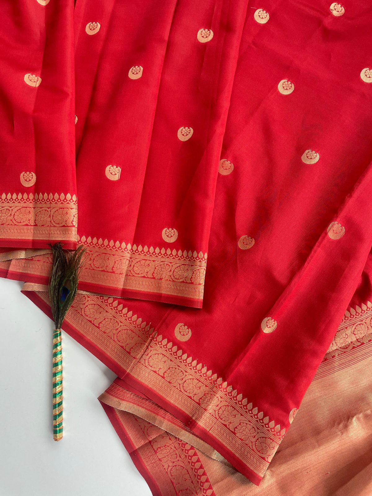 AAB Sonakshi Jacquard Border Lichi Silk Wedding Saree Suppliers In Mumbai